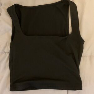 SHEIN Black Square Neck Tank Top